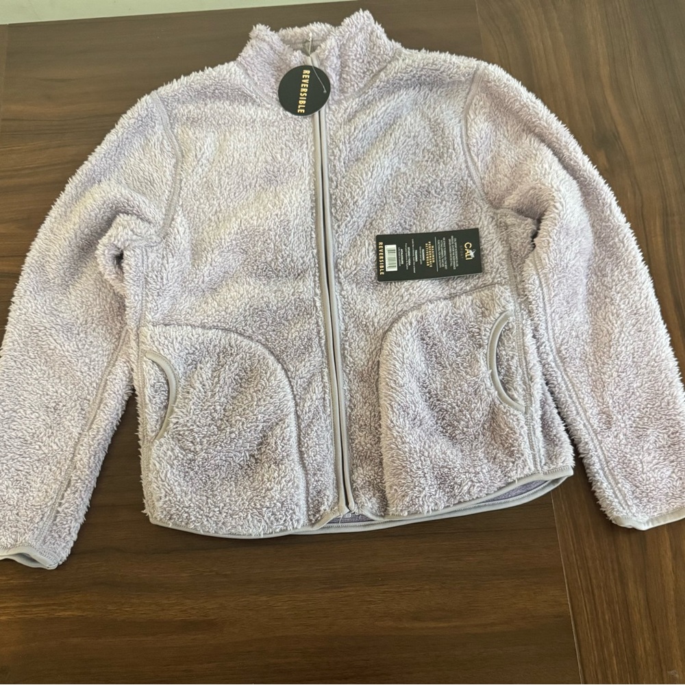 Cali Sport reversible purple fleece jacket size M - Picture 3 of 7